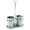 Service Ideas Cream & Sugar Caddy Set, 4 Ounce, Brushed Stainless STCCRSG4 - alternate 1
